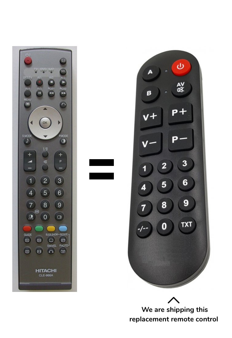 Hitachi CLE-966A remote control for seniors