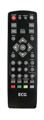 ECG DVB-T150, DVB-T250, DVB-T450 replacement remote control different look