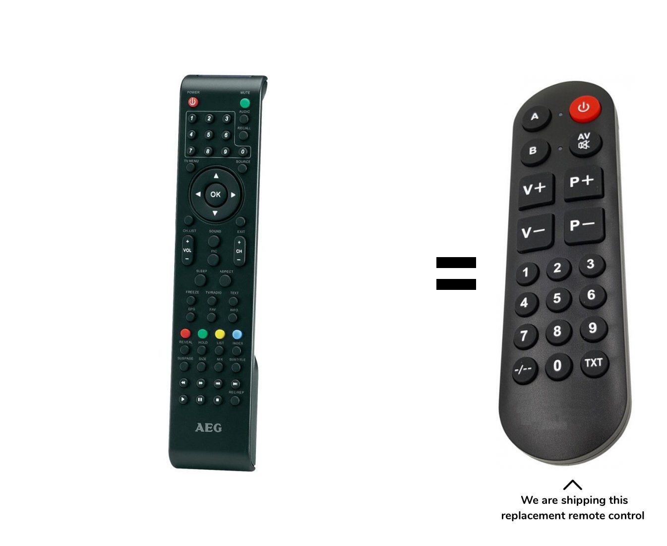 AEG CTV 2205 LED-TV remote control for seniors