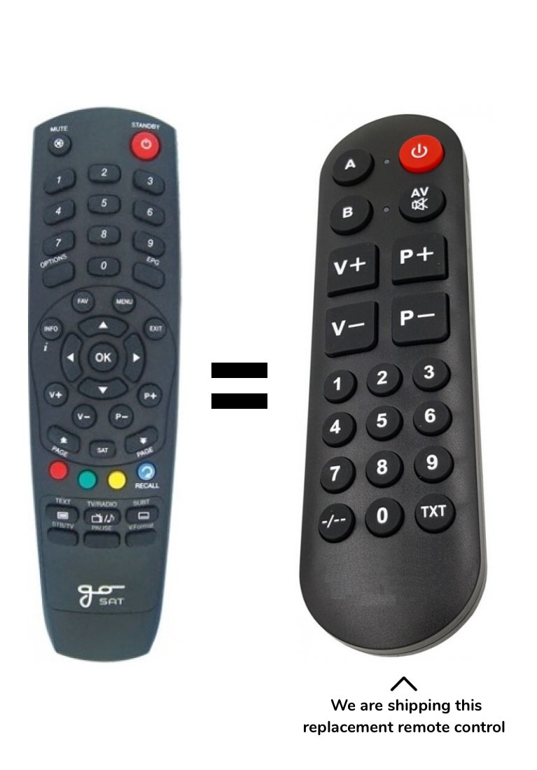 Gosat GS7020HDi remote control for seniors