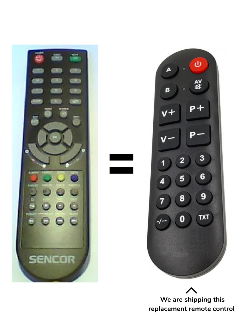 Sencor SLE2445DM4 remote control for seniors