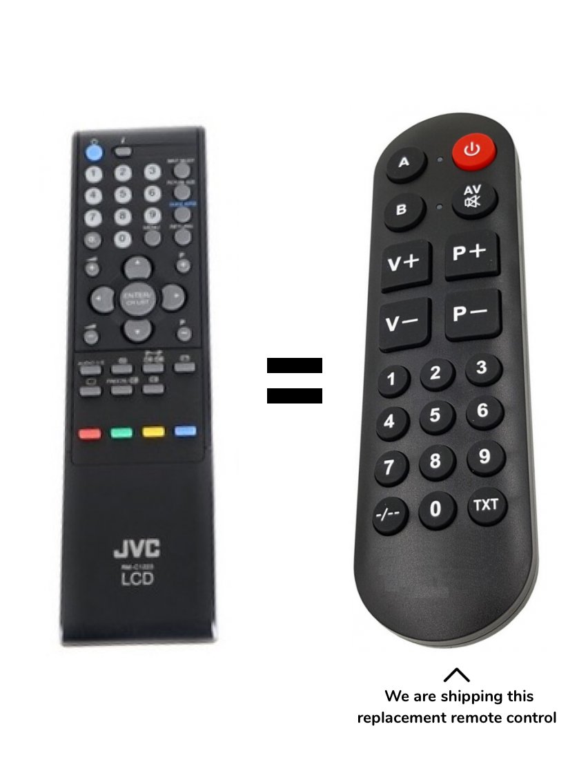 JVC RM-1223 remote control for seniors