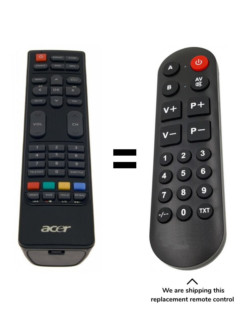 Acer M220HQMF M220HQML M222HQMF M222HQML remote control for seniors