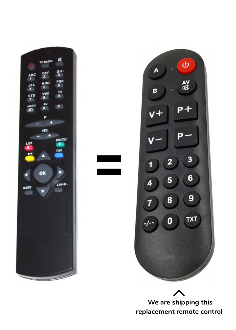 Hyundai - DVB-T725 remote control for seniors