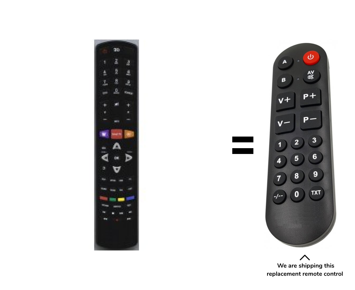 TCL RC310 remote control for seniors for 3D TV