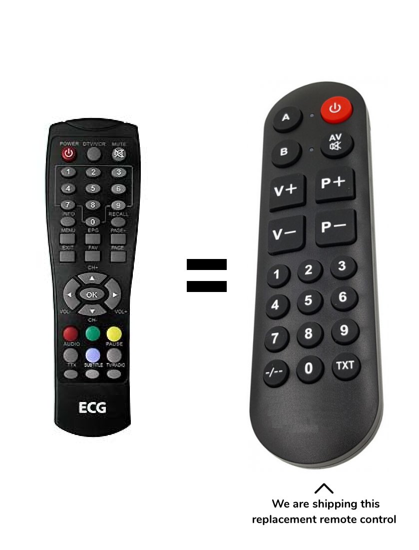 ECG-DVB-T350, Alma T1500 remote control for seniors