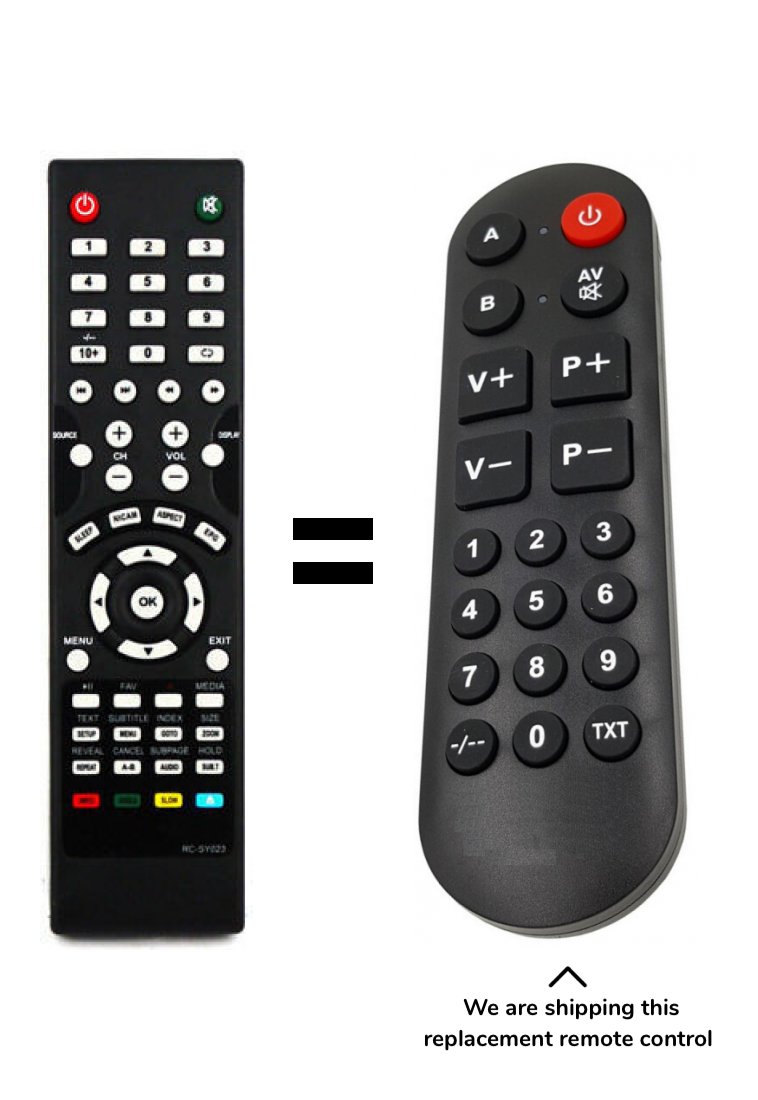 Logik L19DIGB10, L24DIGB10 remote control for seniors