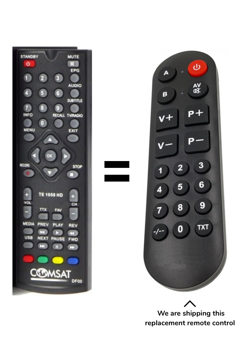 Comsat TE 1050 HD remote control for seniors