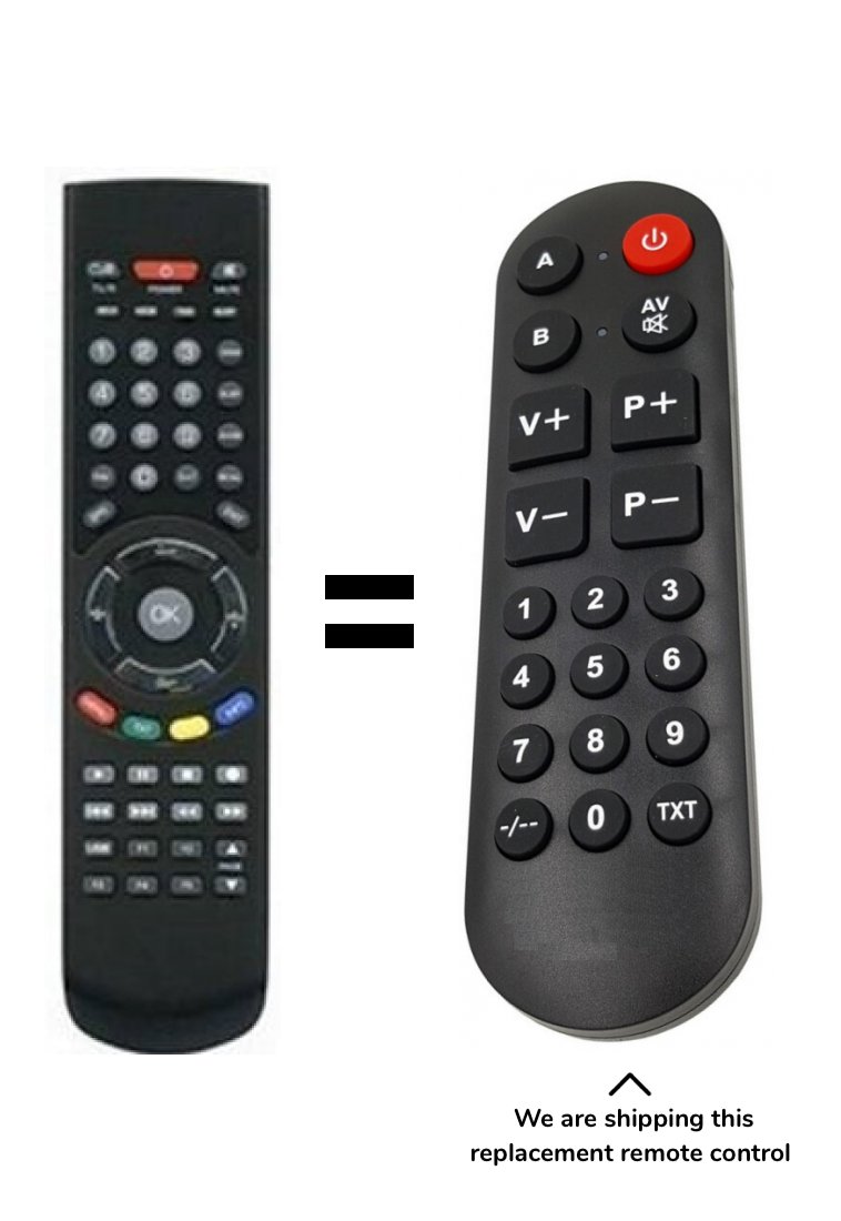 Opticum HD X405P replacement remote control. Different look