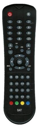 Replacement remote control GLOBO HD S1, VANTAGE HD-1100 S, HD 6000 PVR, HD7100, HD8000, HD8000TS, HD 8000 TWIN PVR