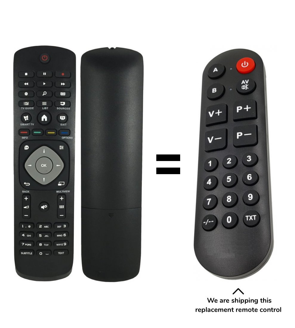 Philips 43PFT4131/12 remote control for seniors