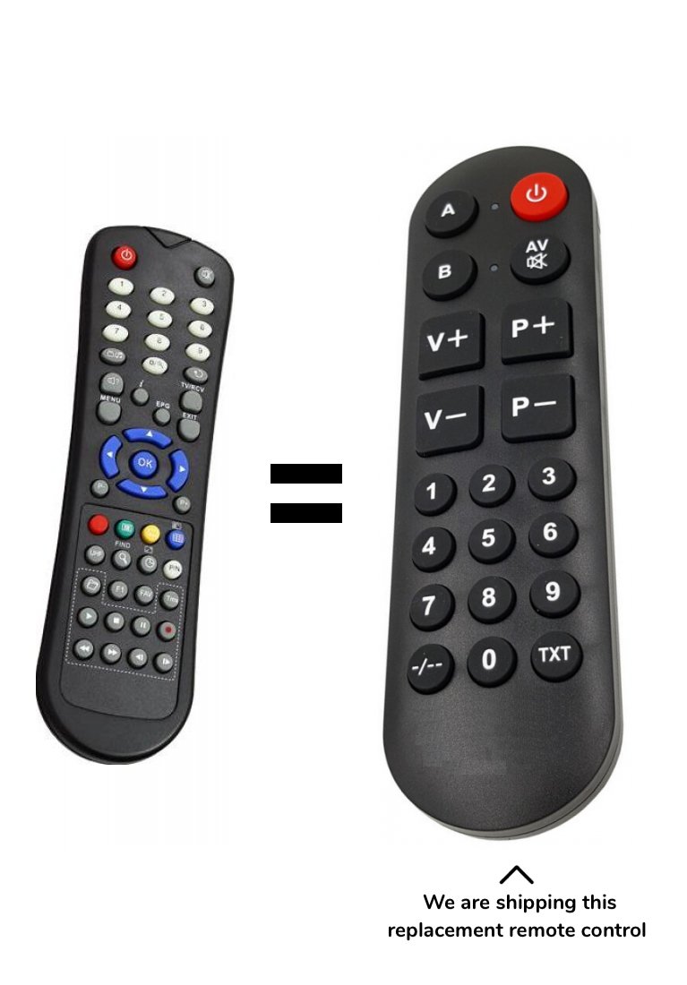 AB CRYPTOBOX 350HD remote control for seniors