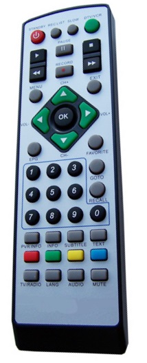 Sencor DVBT REC  SDB3007T, SDB-3007T, SDB-2007T replacement remote control different look