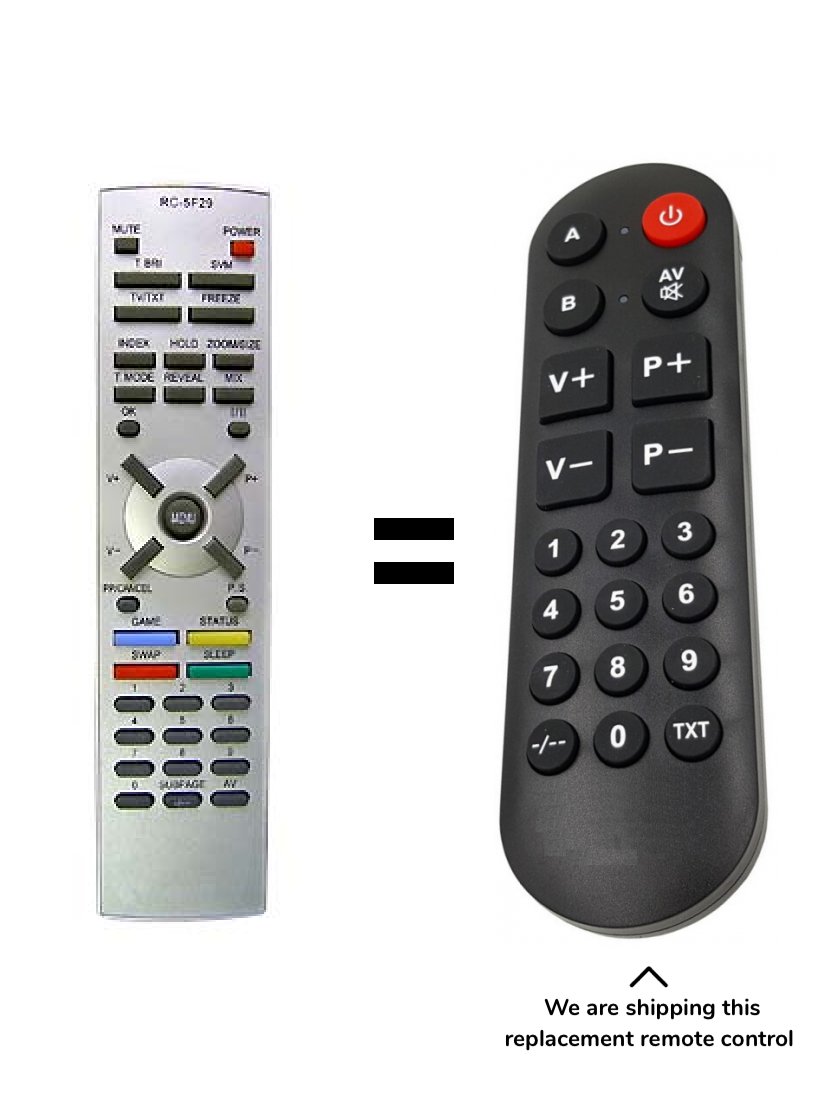 HOMETECH - CTV 29S74ST, CTV29S74ST replacement remote control