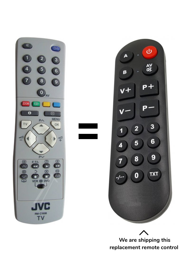 JVC- LCD - LT42A80ZU replacement remote control RM-C1508