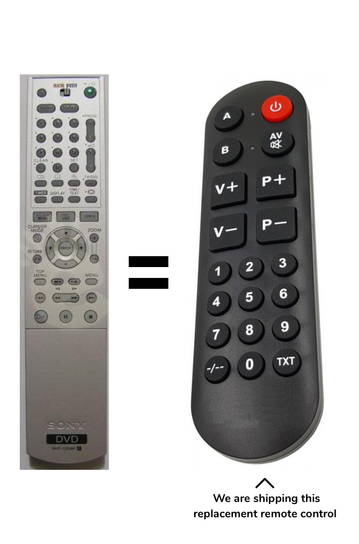 SONY RMT-D206P - remote control for seniors.