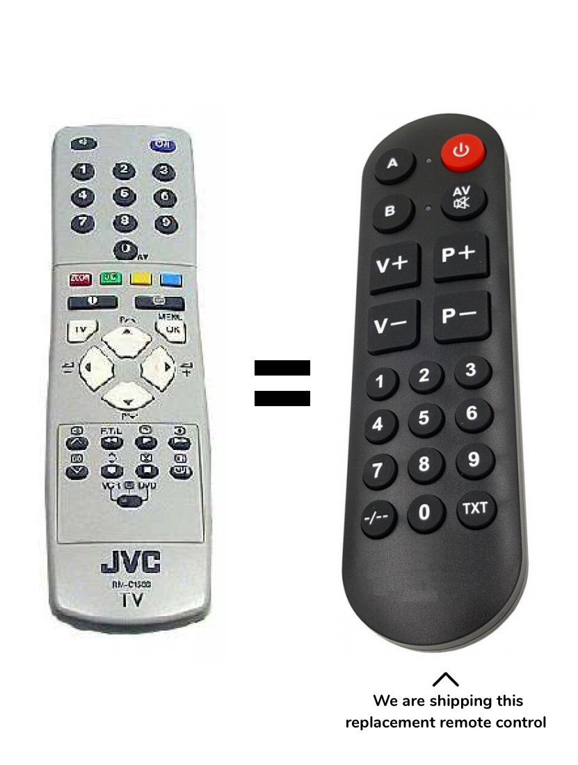 Jvc RM-C1508 remote control for seniors