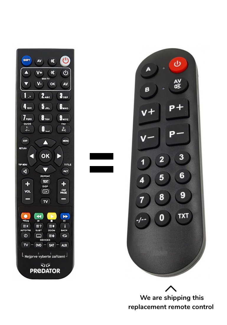 Philips RC5801, RC5913, RC5918 remote control for seniors