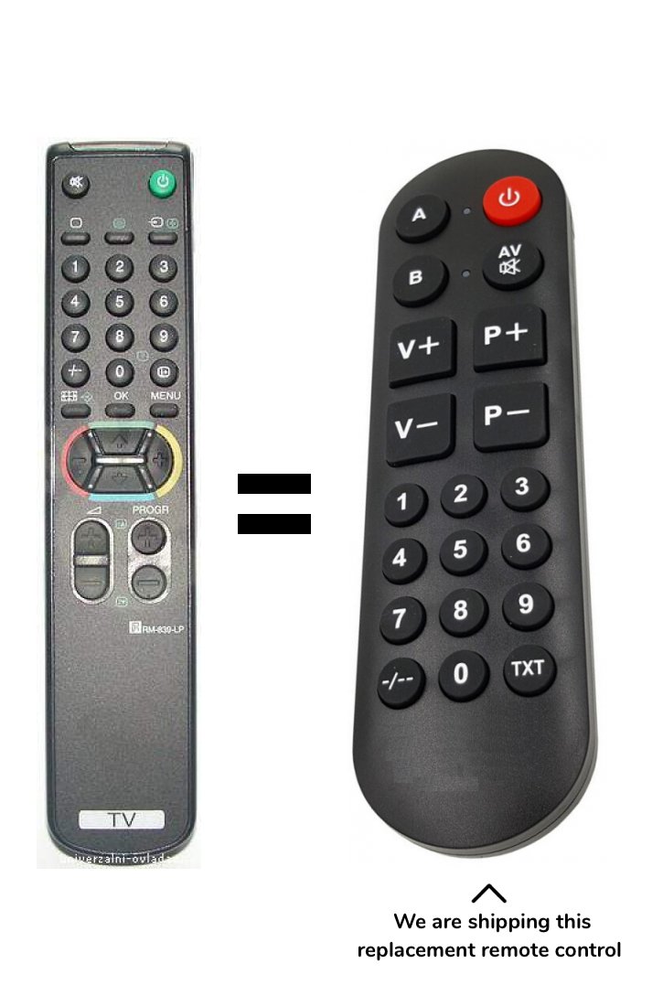 SONY - RM836, RM839, RM883 remote control for seniors