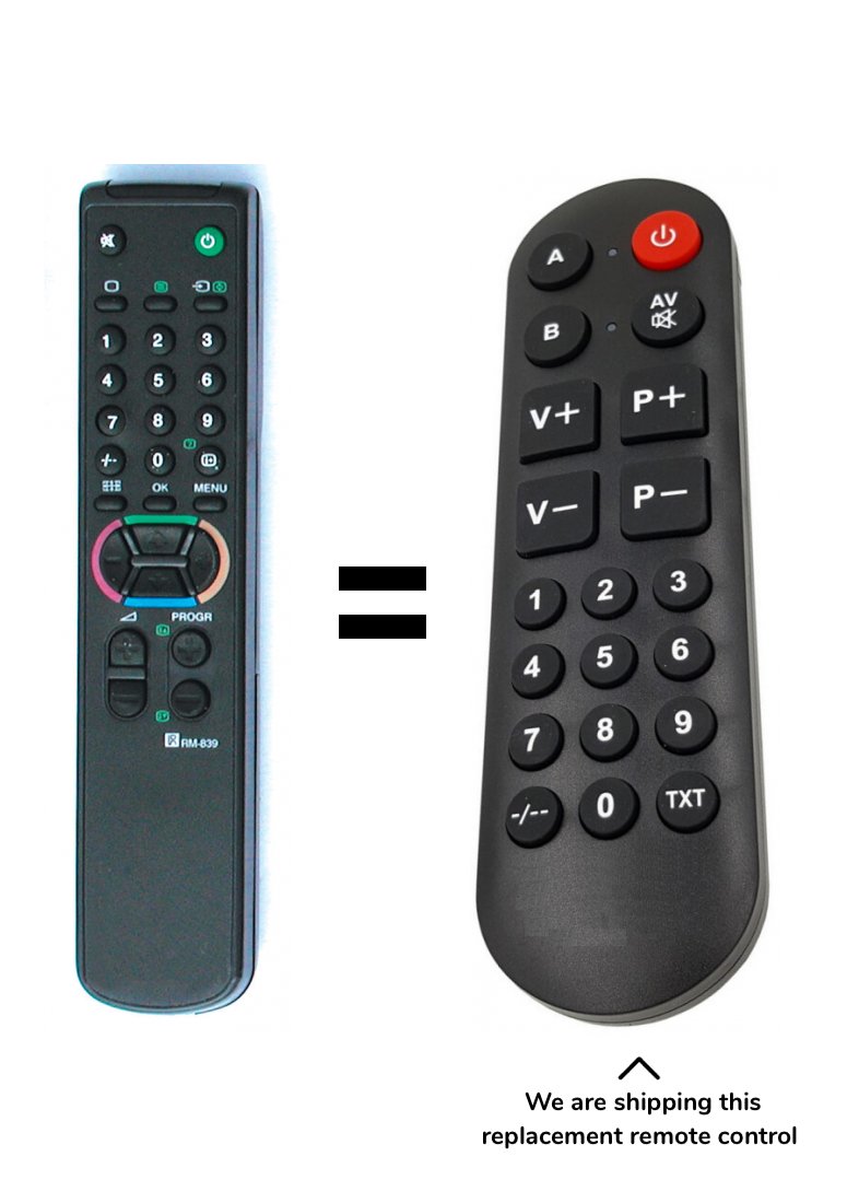 SONY RM839, RM 839remote control for seniors
