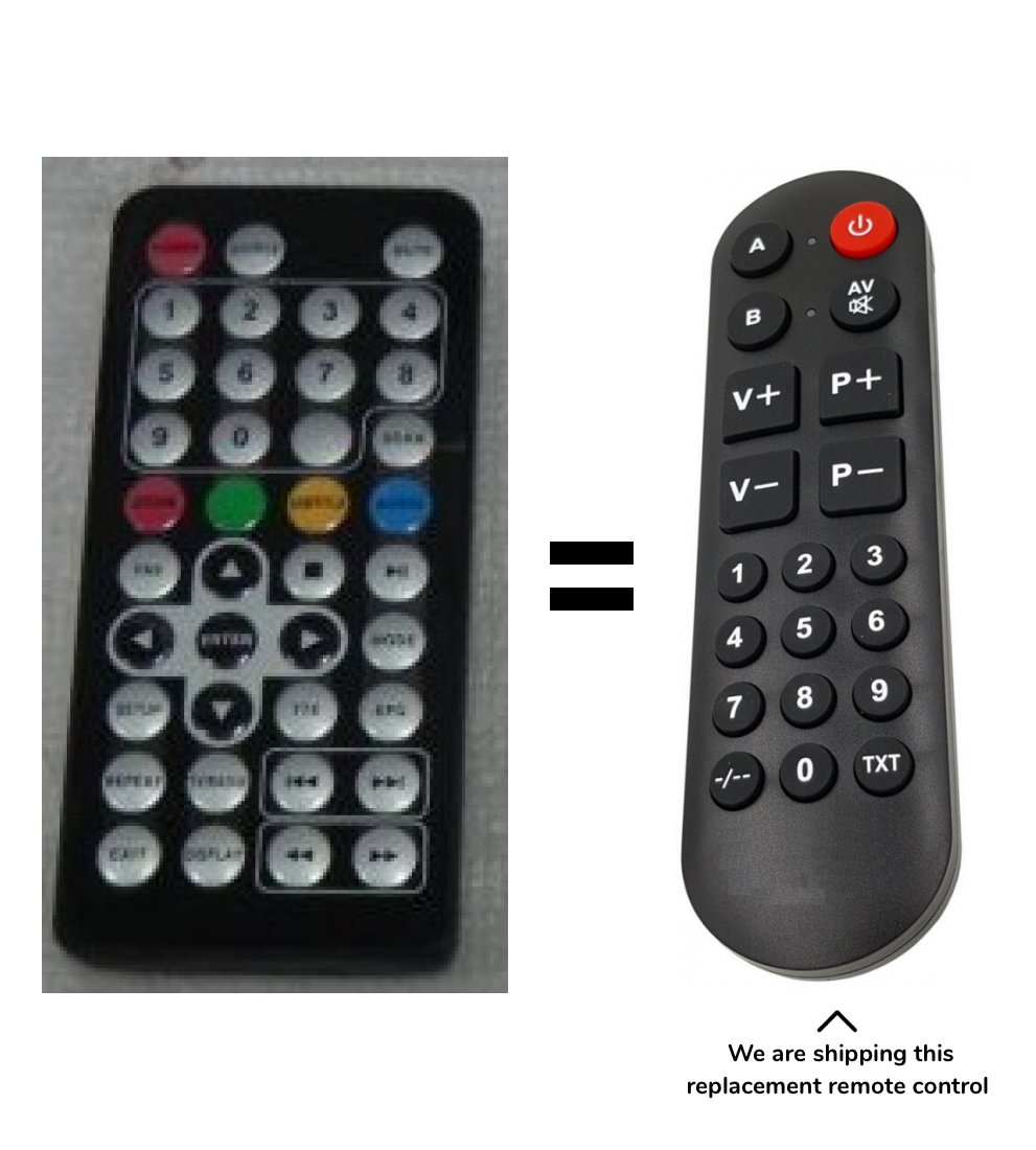 ECG TVP 7910 DVB-T remote control for seniors