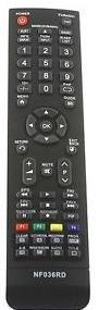 Funai NF021RD, NF025RD, NF028RD, NF031RD NF036RD  replacement remote control different look
