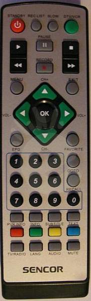 SENCOR SDB3007t dvb-t   replacement remote control