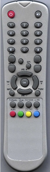 Telestar SR20, TR20, SX20, TX20, SR22, TR22 replacement remote control different look