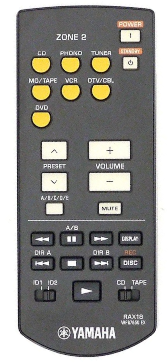 Yamaha RAX18 original remote control