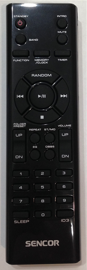 Sencor SPT260 replacement remote control different look
