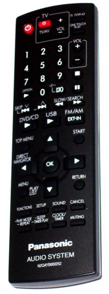 Panasonic N2QAYB000252 replacement remote control different look SC-PM86DE-K , SA-PM86D