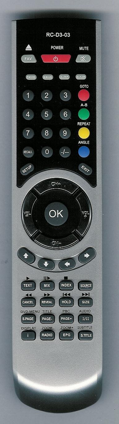 Mascom RC-D3-03, MC24FHU34 replacement remote control different look